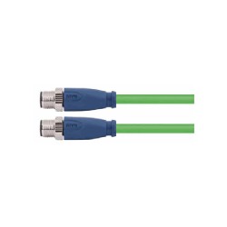 Connecteur mâle M12, 4 pol., codage D IP67, 4A, blindé